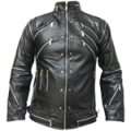 MJ Real Leather Black Beat It Jacket (All Sizes!) - Click Image to Close